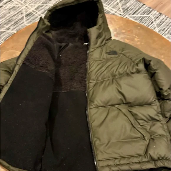 The North Face Olive Hooded Puffer Vest - Picture 6 of 7